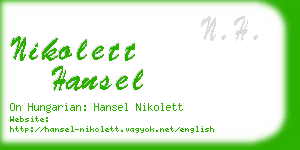 nikolett hansel business card